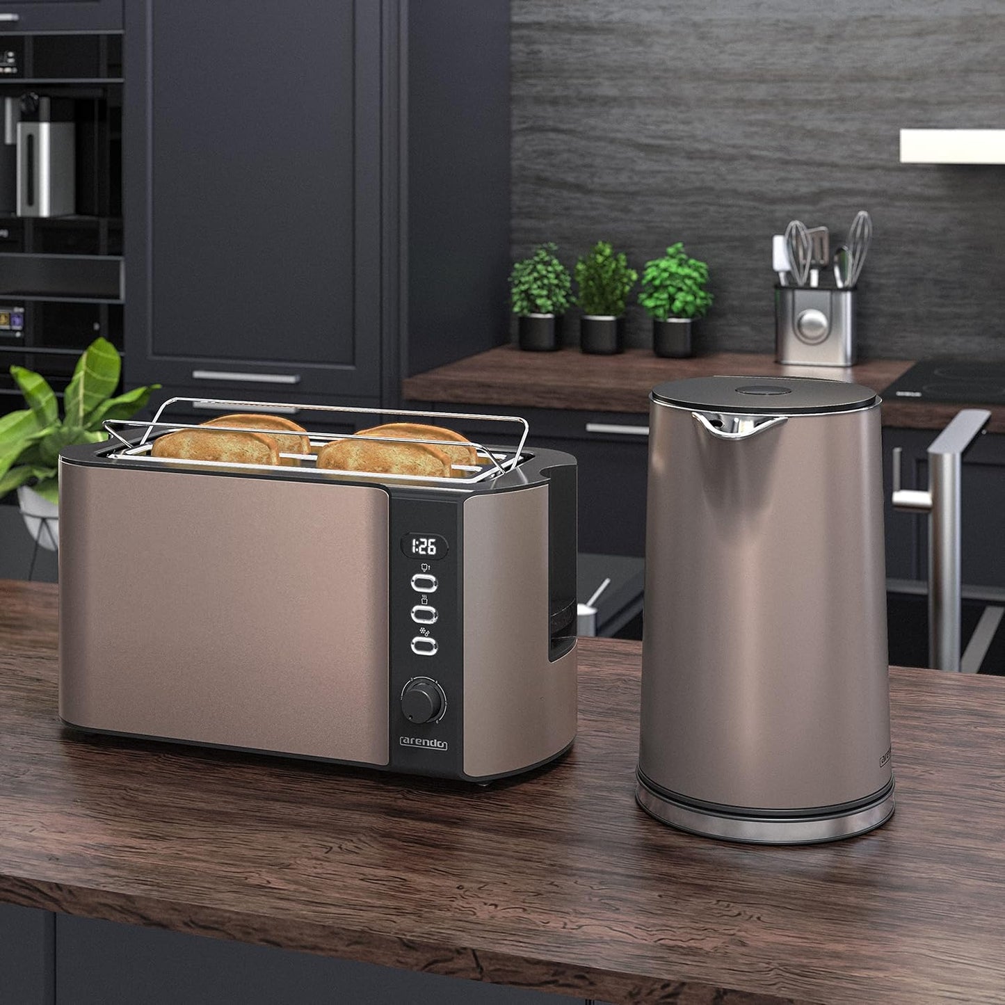 Wasserkocher mit Toaster