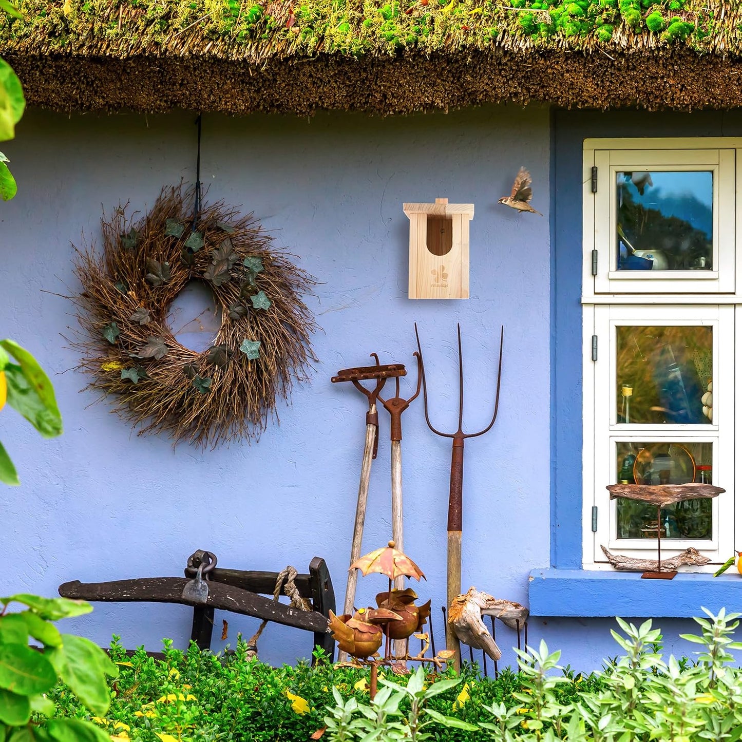 Nistkasten für Halbhöhlenbrüter aus Holz