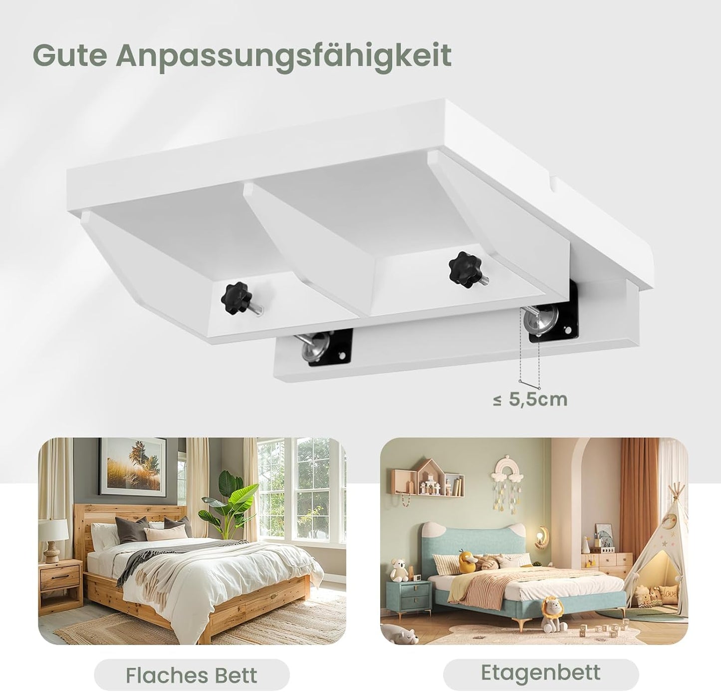 Nachttisch zum Aufhängen, Weiss