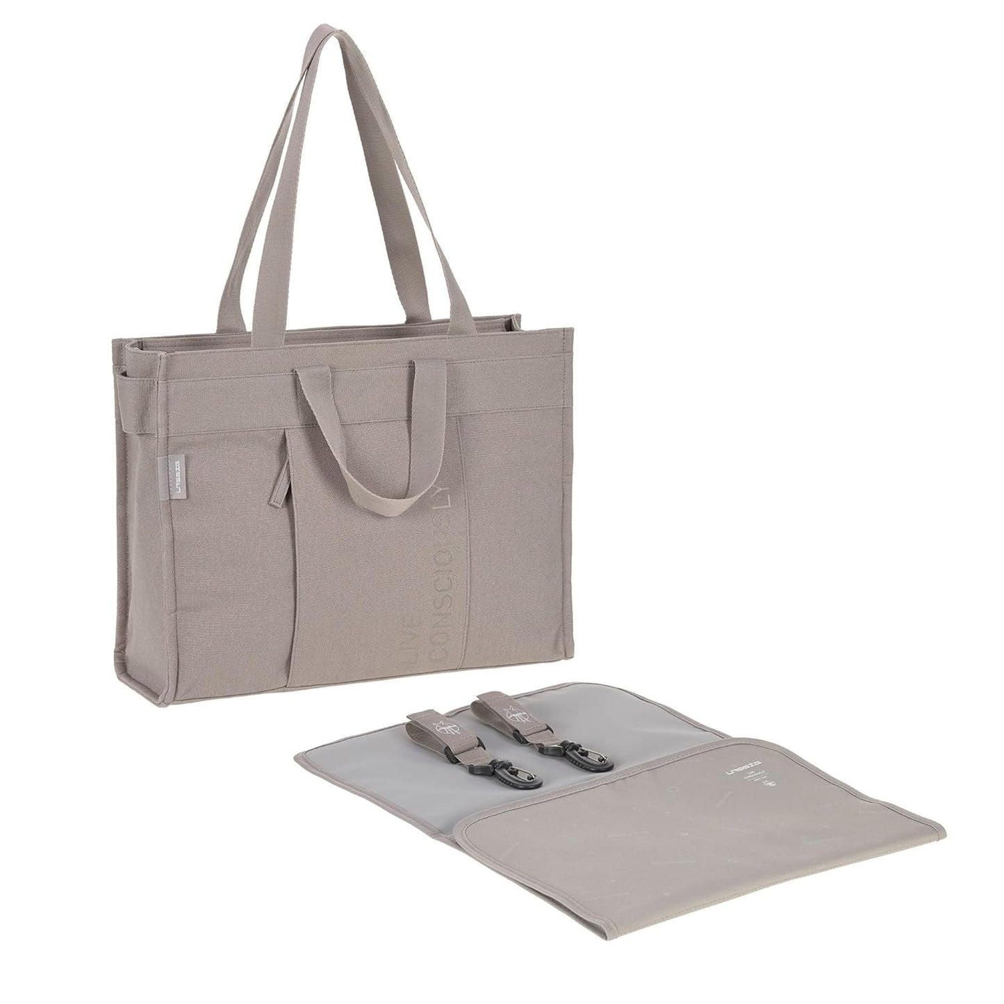 Baby Wickeltasche Tote Up mit Wickelunterlage, Taupe