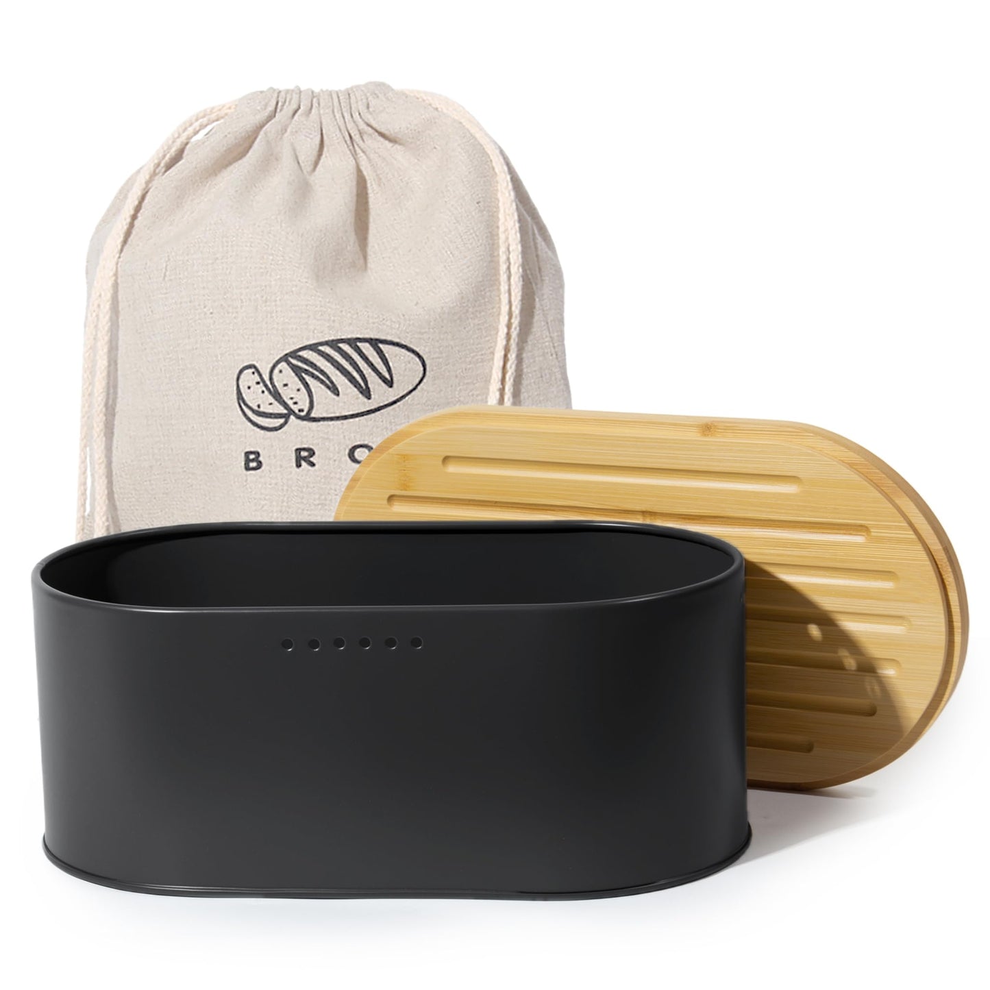 Brotkasten, 8l-schwarz-35*19,3*15,5cm