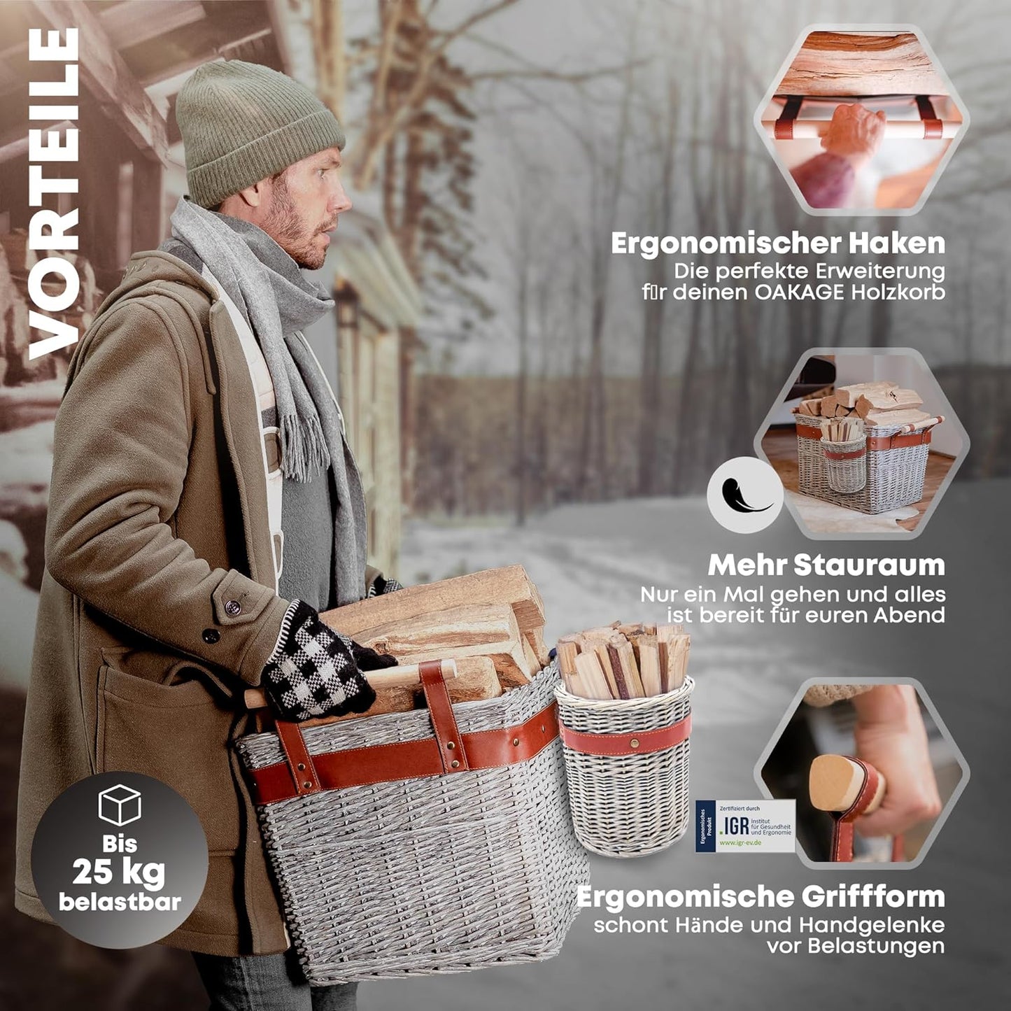 Holzkorb für Kaminholz, Bundle