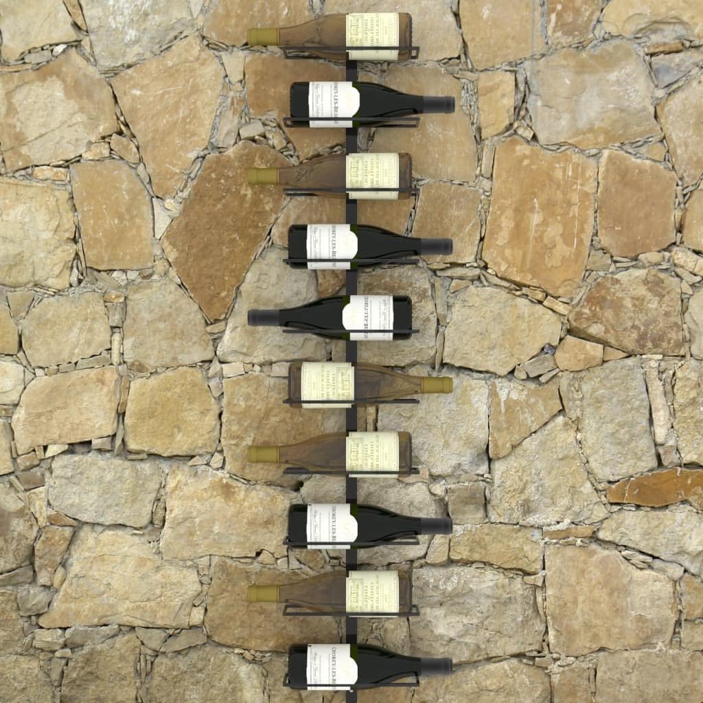 Wand-Weinregal Emmerich, Schwarz
