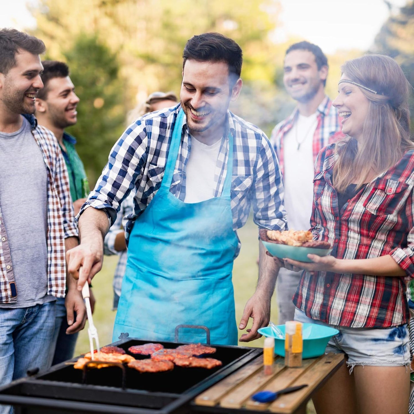 6-teiliges BBQ Grillmatten-Set für Gas- und Holzkohlegrill, 6er Set