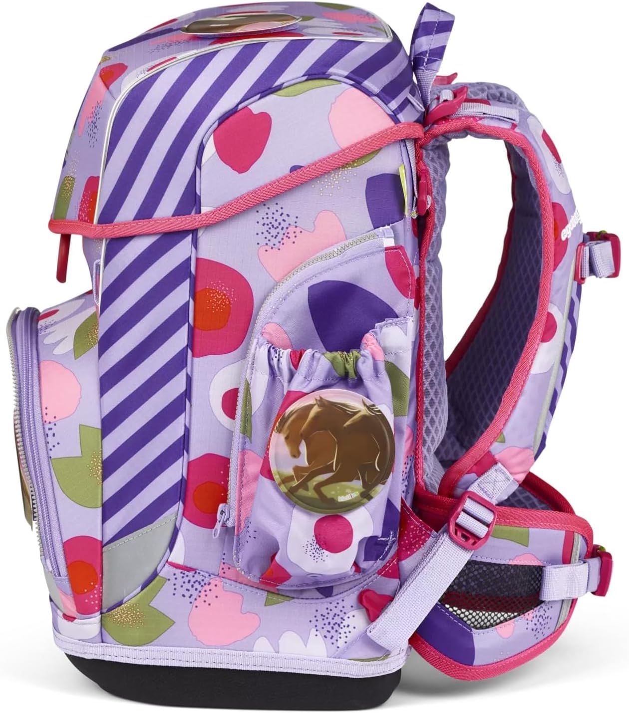 Schultaschen Set CUBO Light, Blütenzaubär - Lila Einheitsgrösse