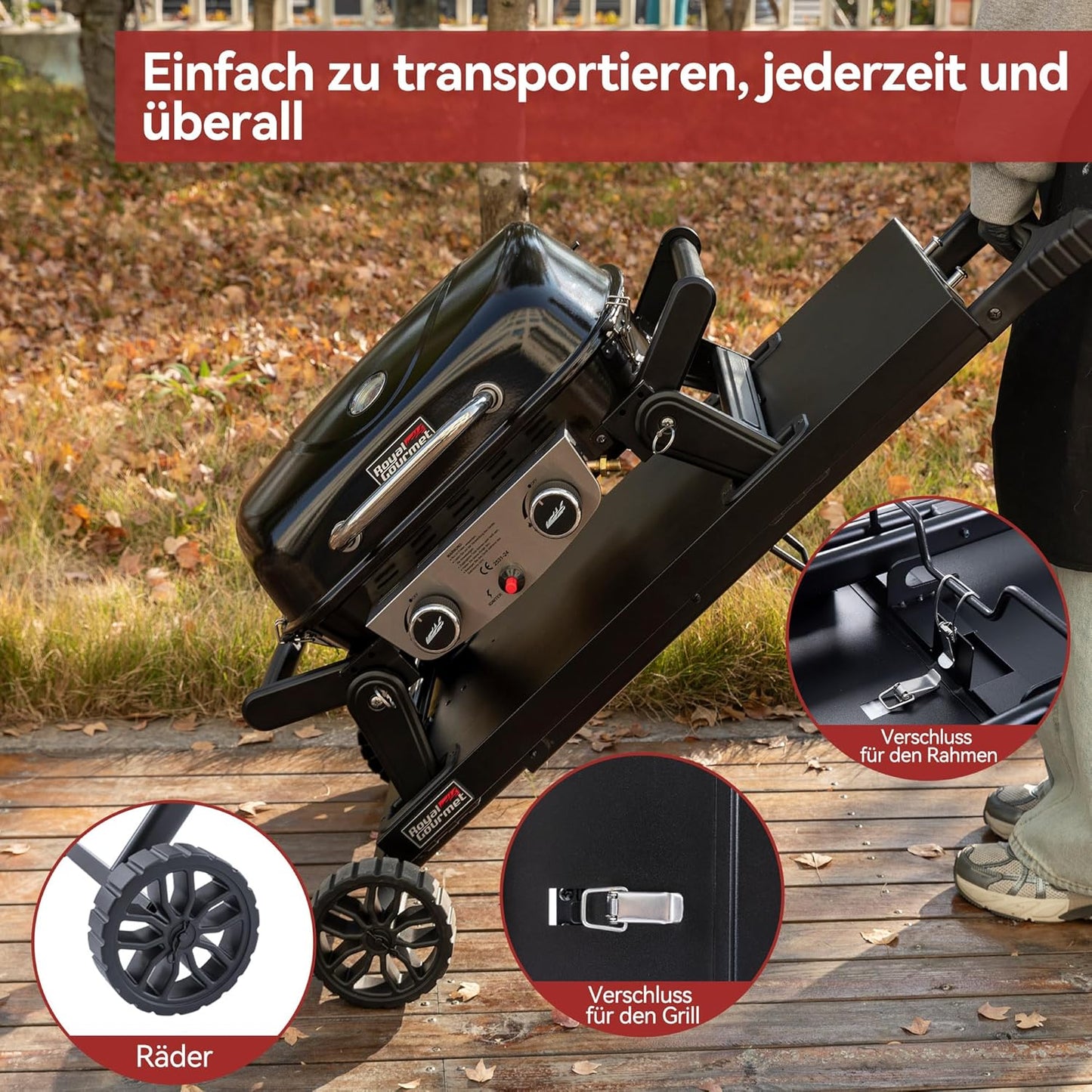 Faltbarer Grilltisch für Gasgrill GT2005-G, Nur Grilltisch