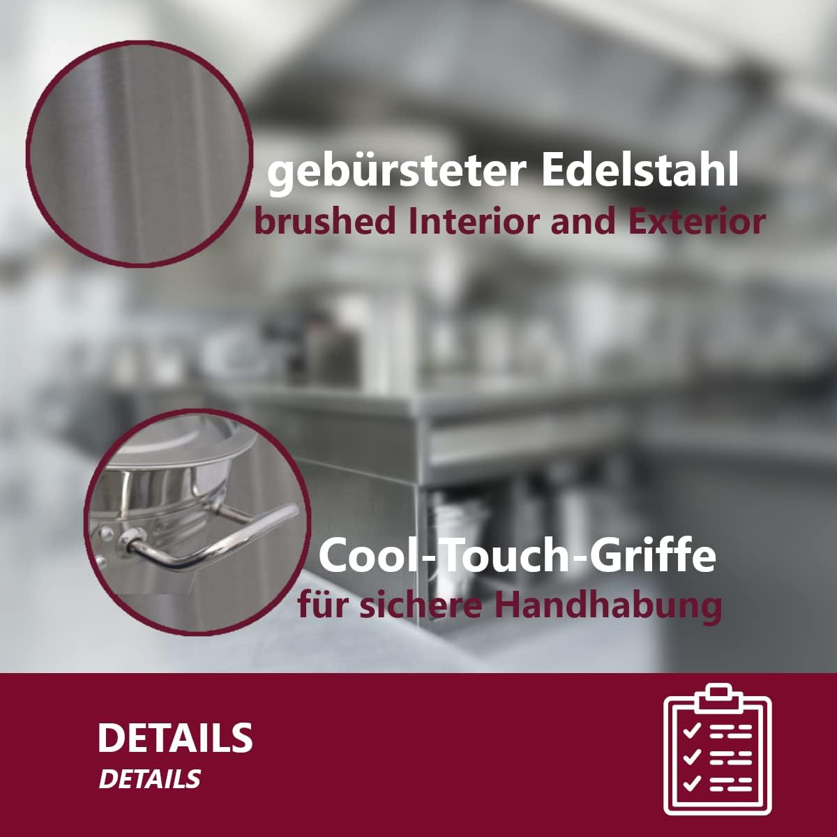 Gastro 70 Liter Suppentopf für alle Herdarten, 70 Liter
