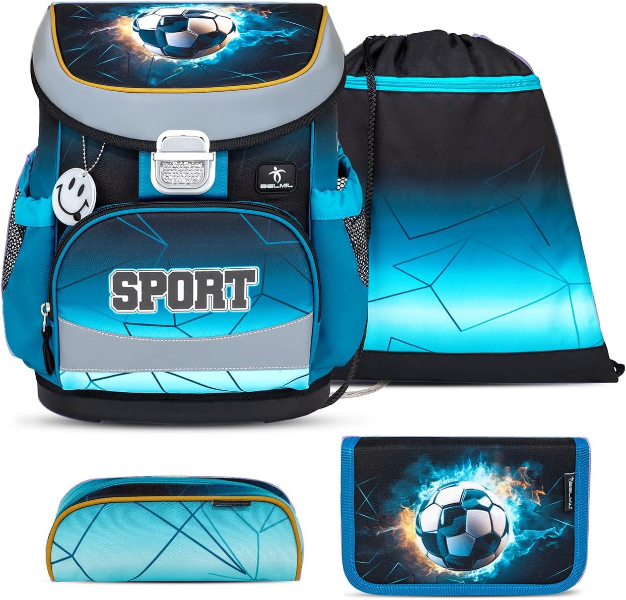 Mini-Fit Schulranzen-Set, Fire Footbal
