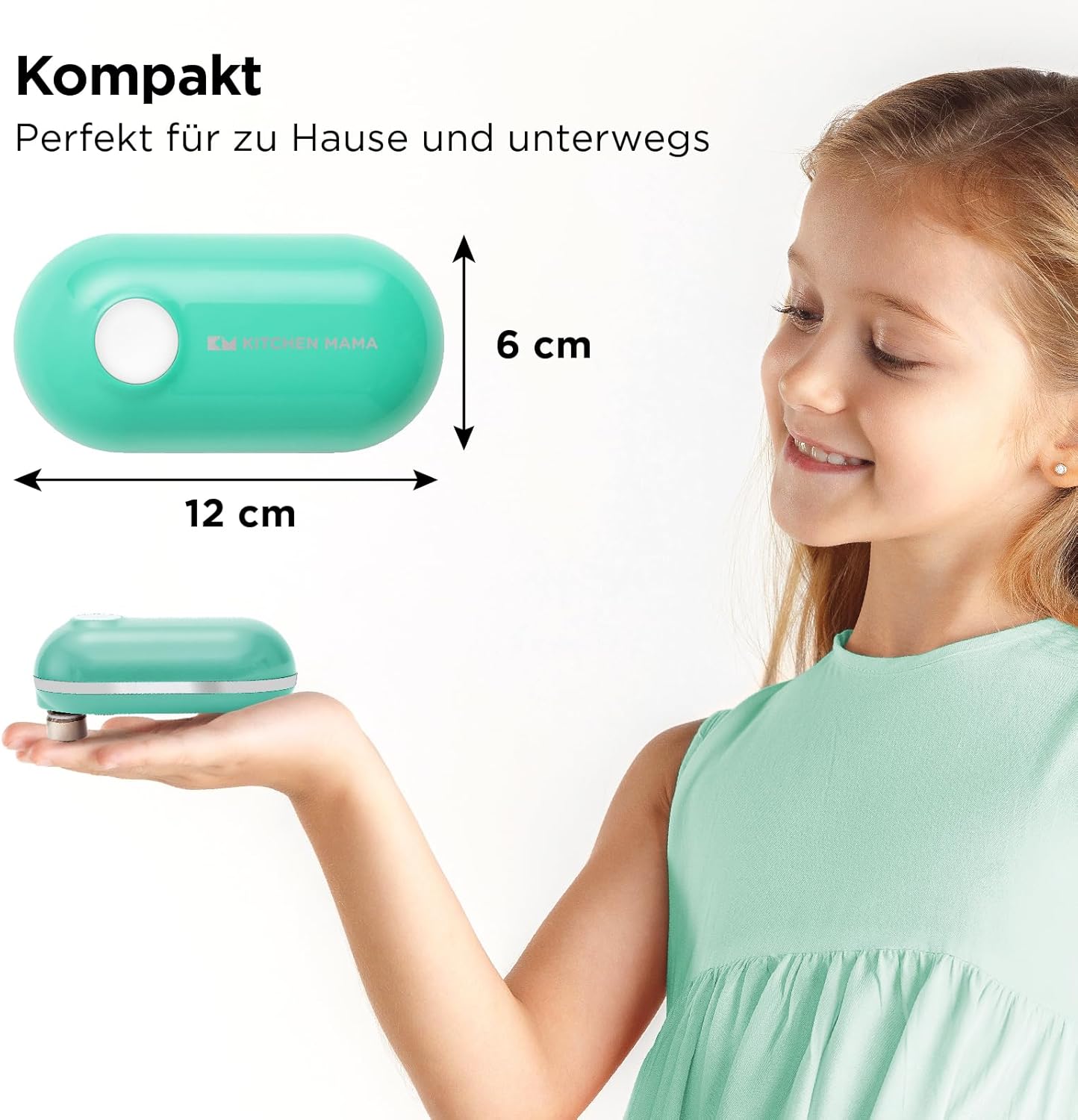 Mini Plus Dosenöffner, wiederaufladbar, Türkis