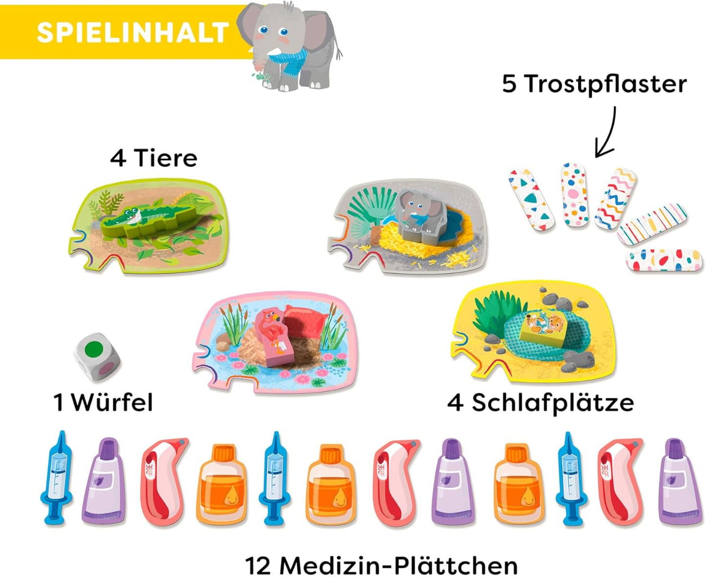 Tierarzt-Würfelspiel für Kinder ab 2 Jahren