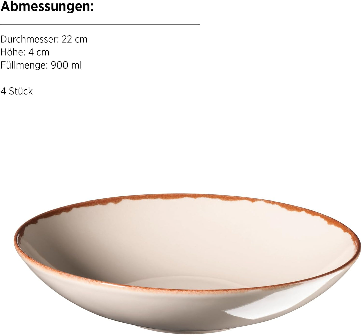 4-teiliges Suppenteller-Set Eleni