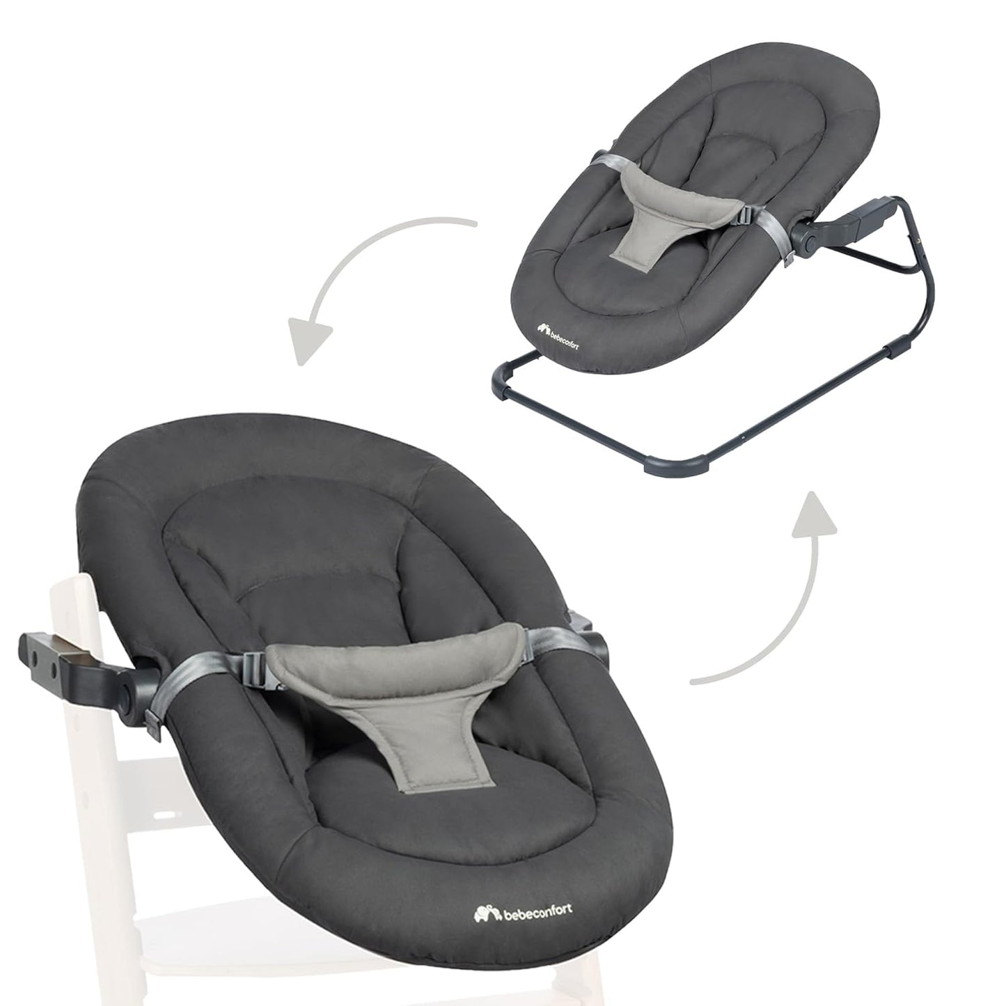 Timba Babywippe mit Sicherheitsgurt, Tinted Graphite / Timba Baby