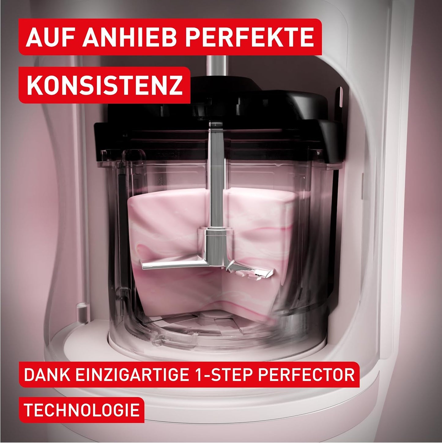 Dolci Eismaschine IG6038E0 mit 10 Programmen & Reinigungsfunktion, Eismaschine inkl. 3x Tritanschüssel