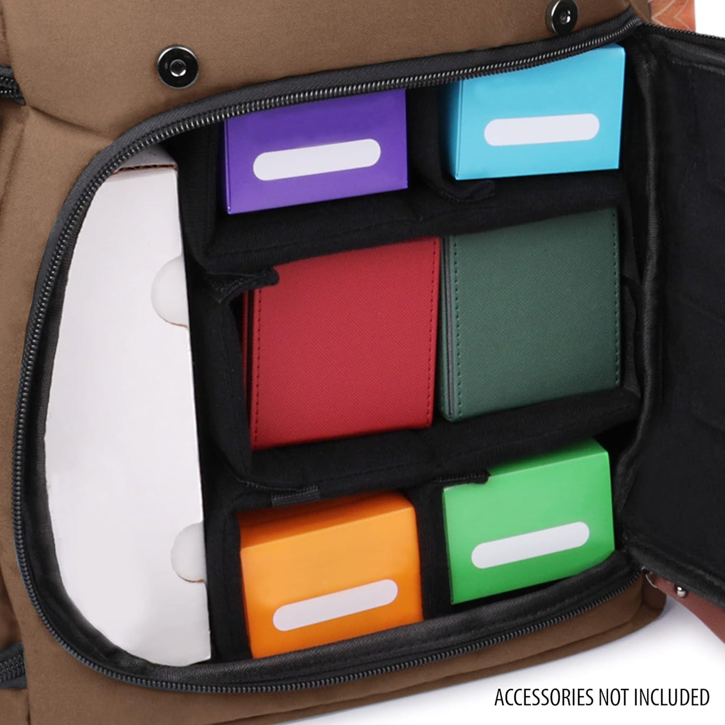 Sammelkarten-Aufbewahrungsbox-Rucksack, Einheitsgrösse Bräunen