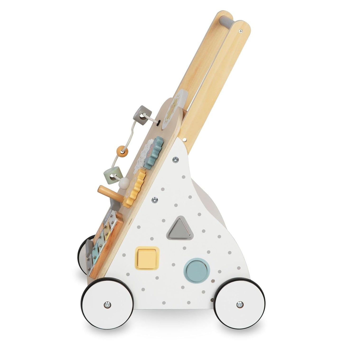 Lauflernwagen aus Holz mit Spielcenter