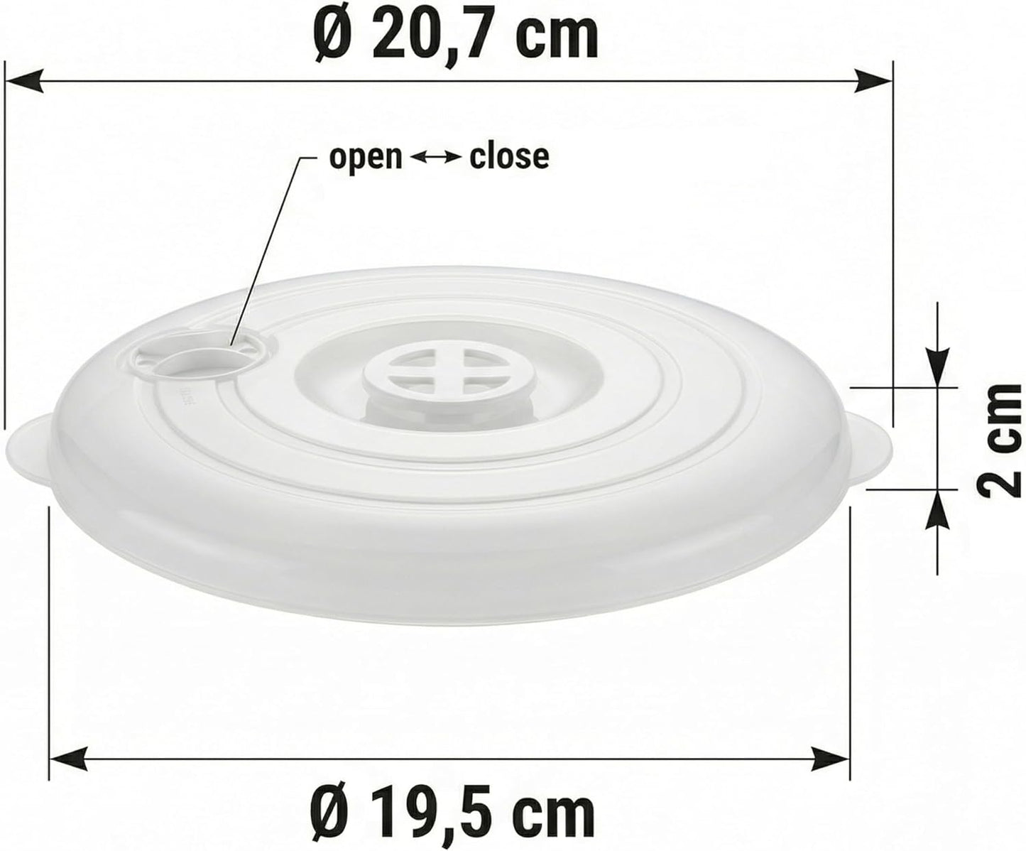 2-teiliges Mikrowellenschüssel-Set mit Dampfventil, Grau