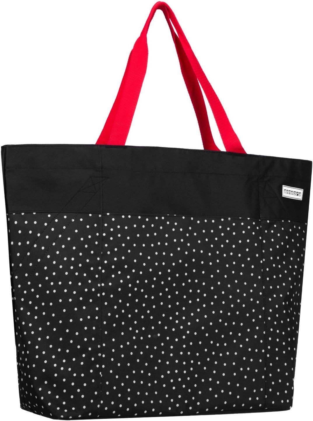 Strandtasche, Schwarz Weiss Gepunktet