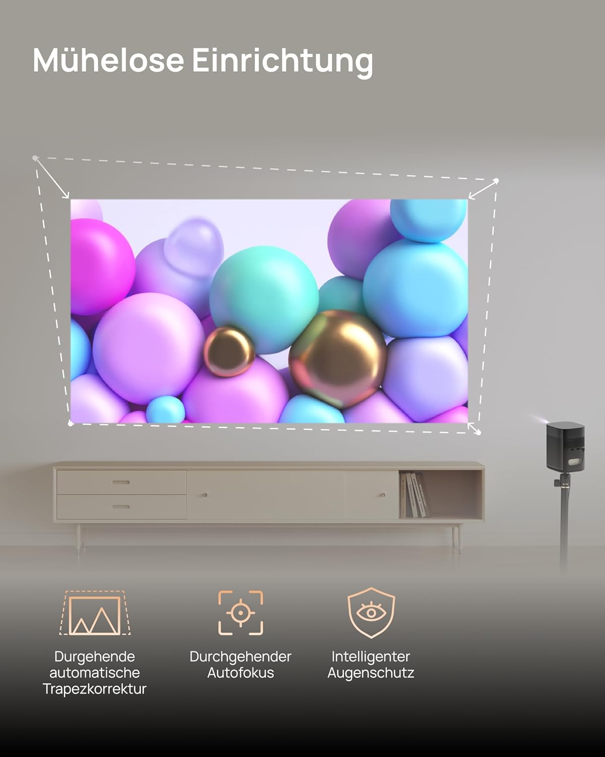 Mini-Projektor MoGo 2 Pro mit Google TV und Netflix, MoGo 2 Pro(New)