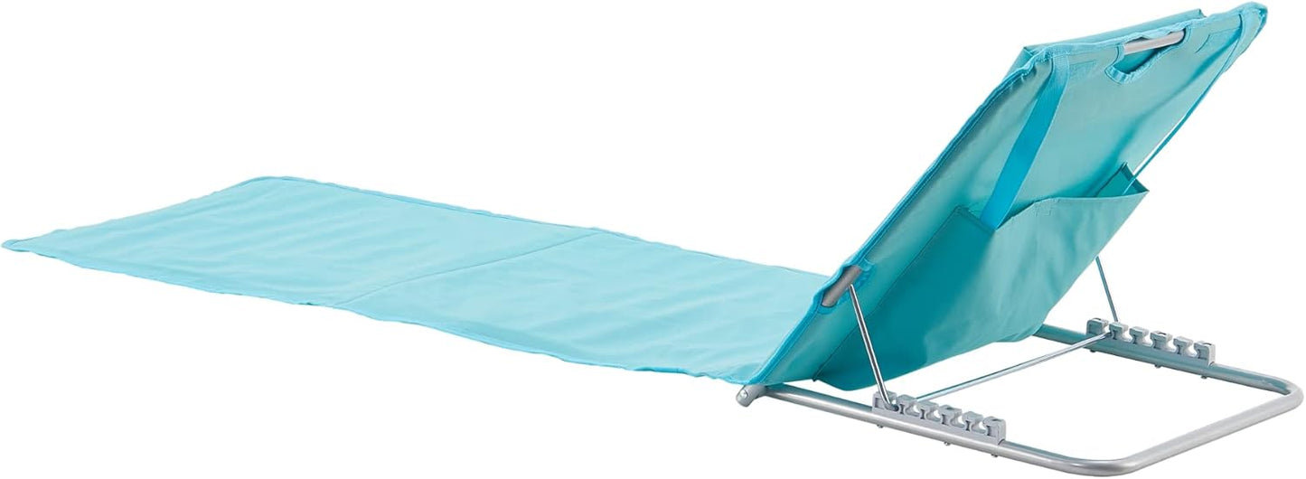 Strandliege klappbar 2er-Set mit verstellbarer Rückenlehne, Türkis