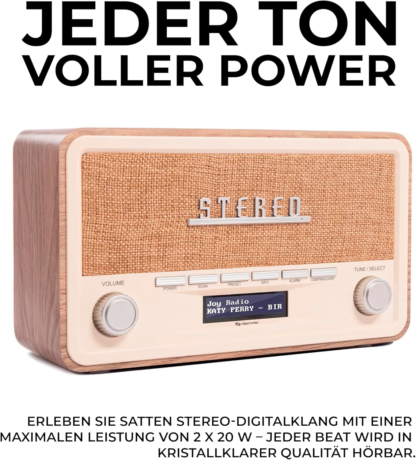 DAB-18 Retro DAB Digitalradio mit Bluetooth
