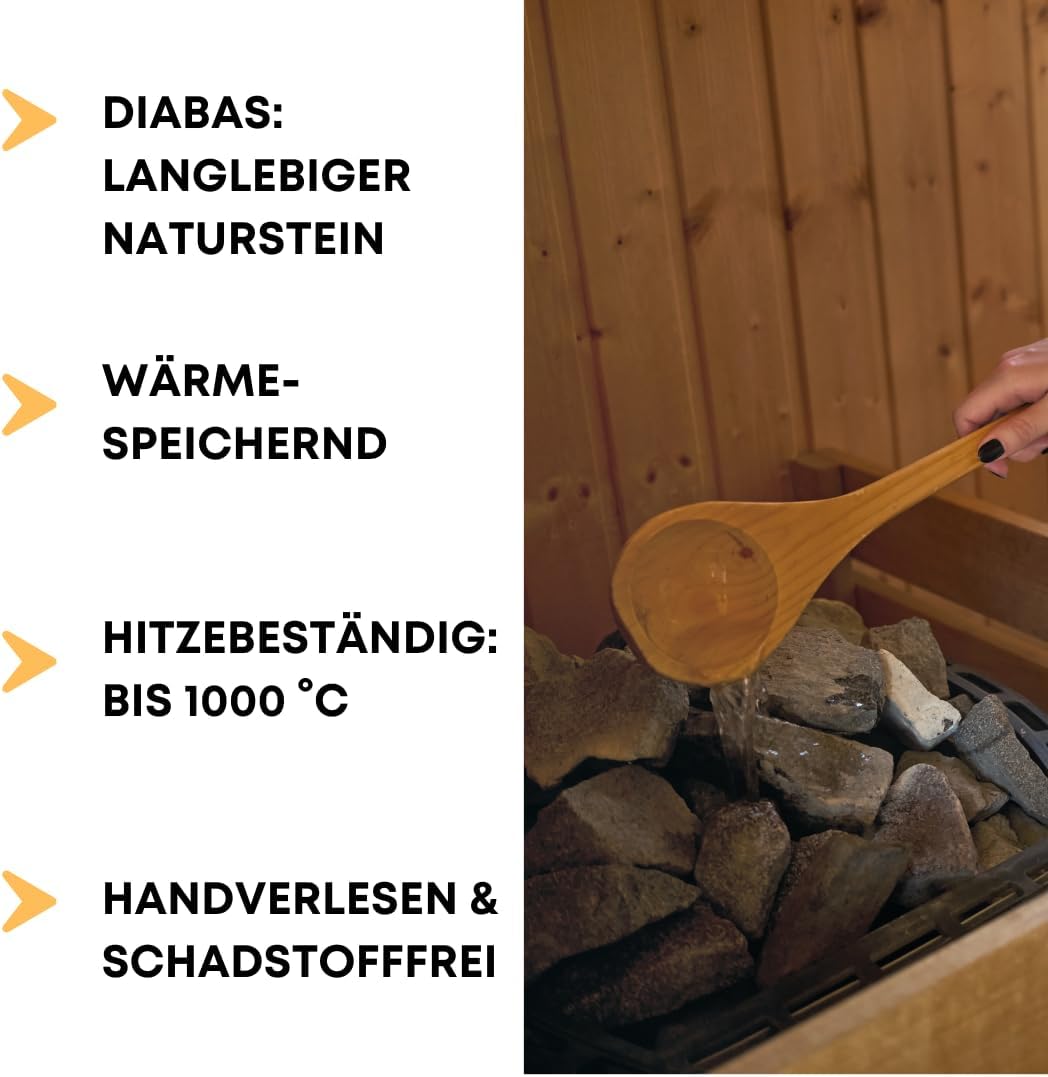 Saunasteine 20 kg, 50-80 mm, 20 Kg 50-80mm