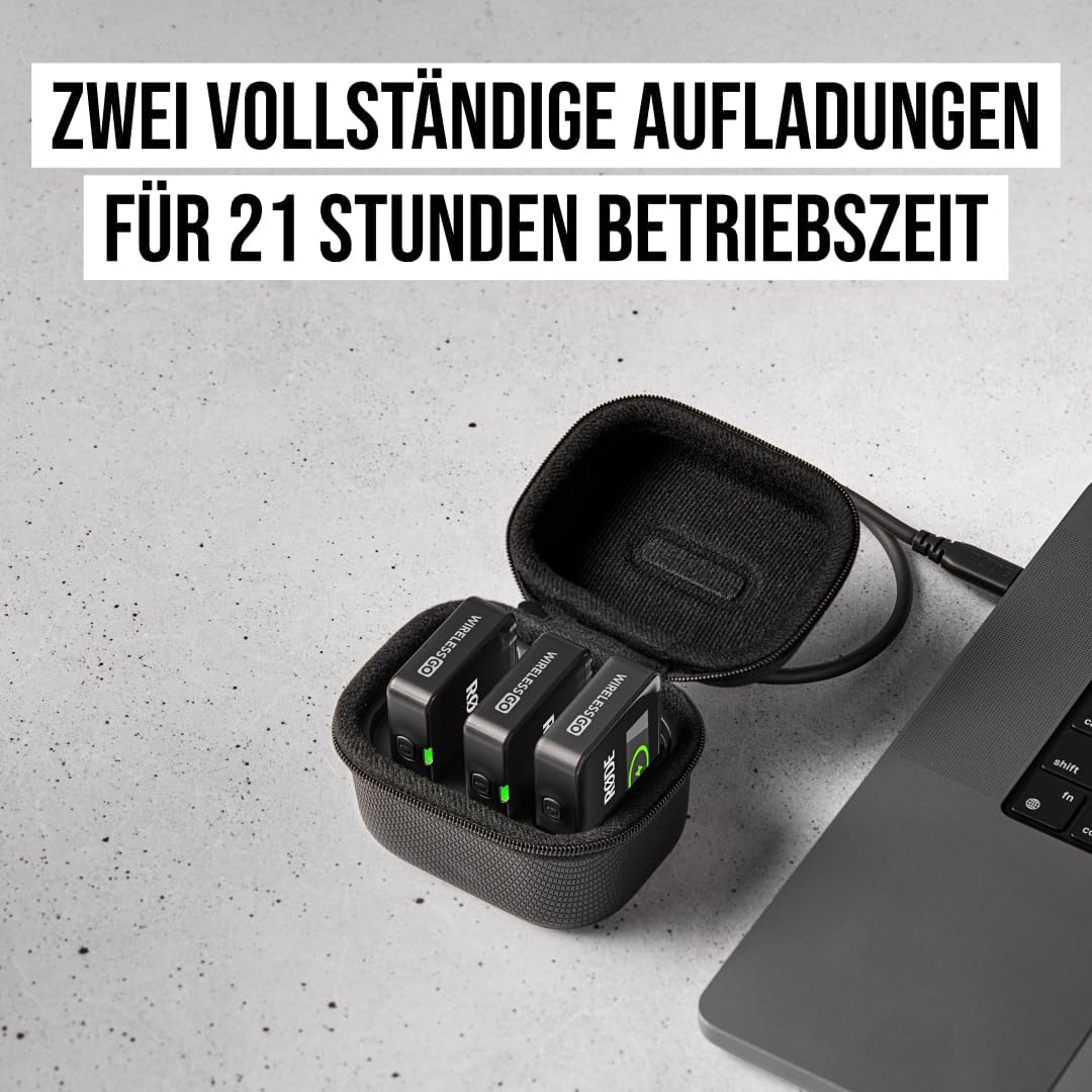Ladecase für Wireless GO Gen 3, Einzeln New WIGO GEN3 Charge Case+ Schwarz