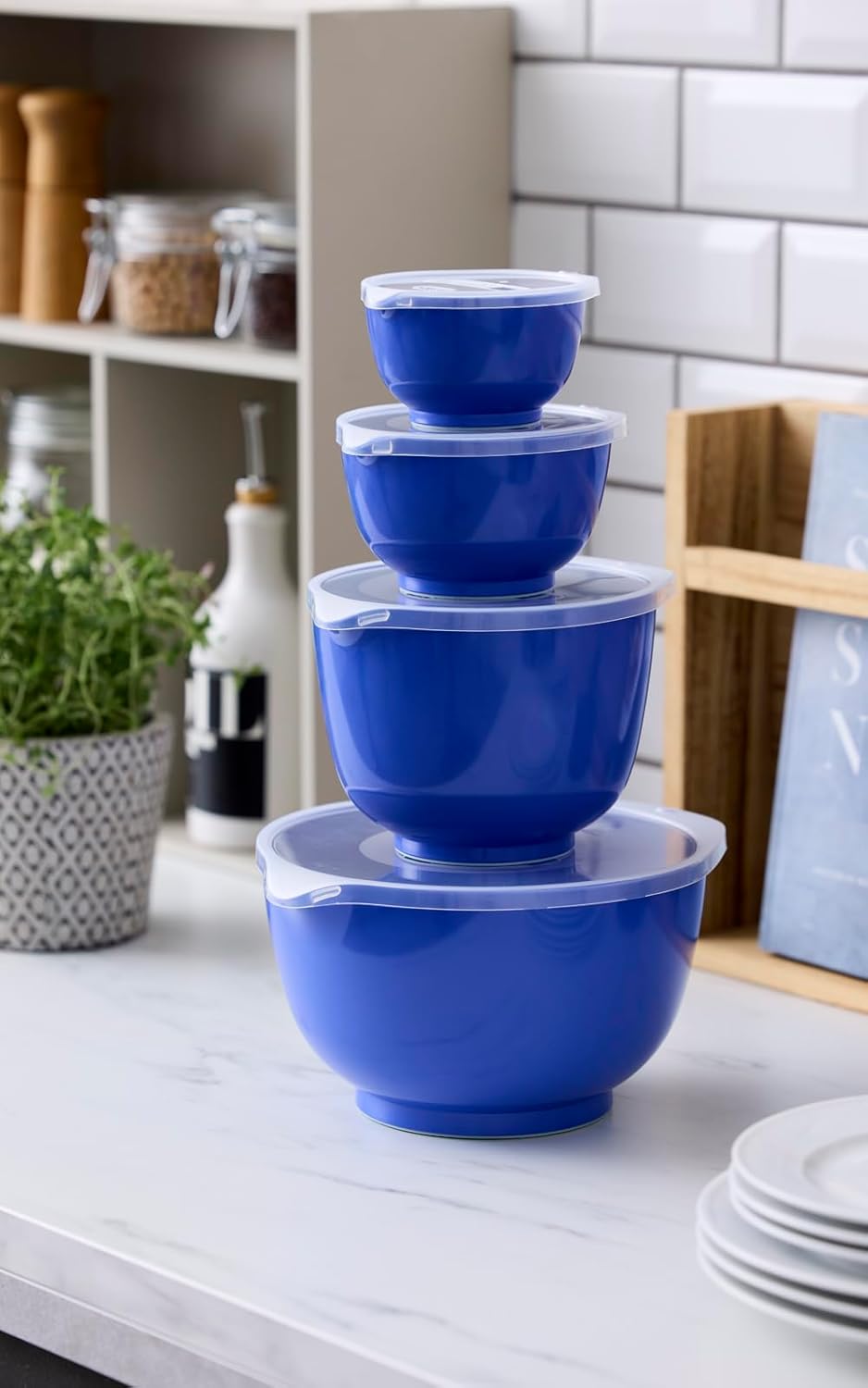 8-teiliges Margrethe Rührschüssel-Set, 0,25 liter Electric Blue