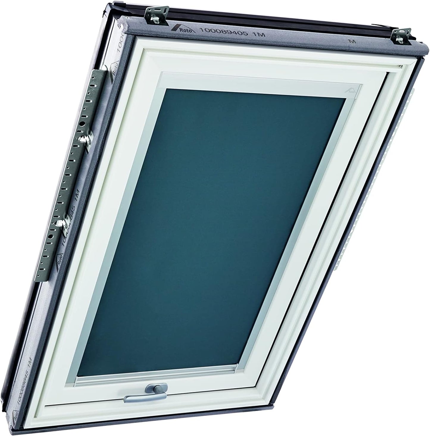 Verdunkelungsrollo für Designo Dachfenster R6/R8/i8, Führungsschiene Silber B75 x H98 cm Dunkelgrau