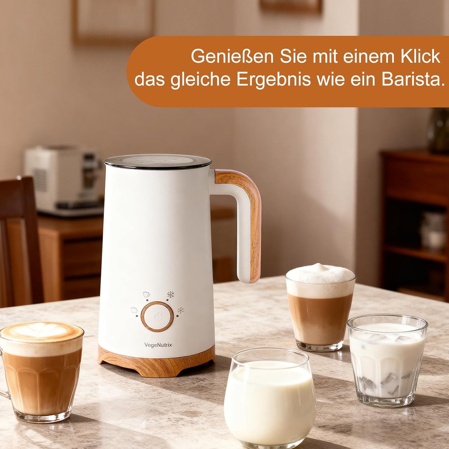 Elektrischer Milchaufschäumer 4-in-1 Set