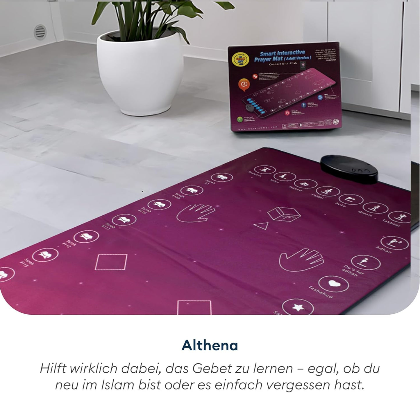 Elektronischer Gebetsteppich für Erwachsene, Blau