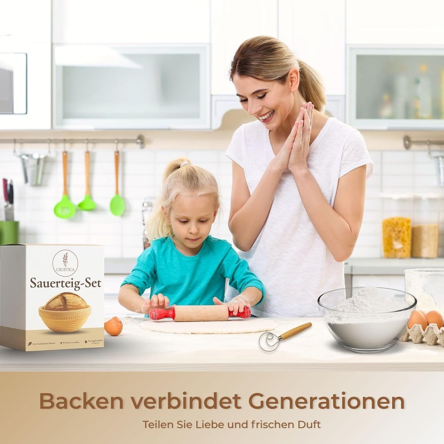Sauerteig-Starter-Set mit Gärkörbchen