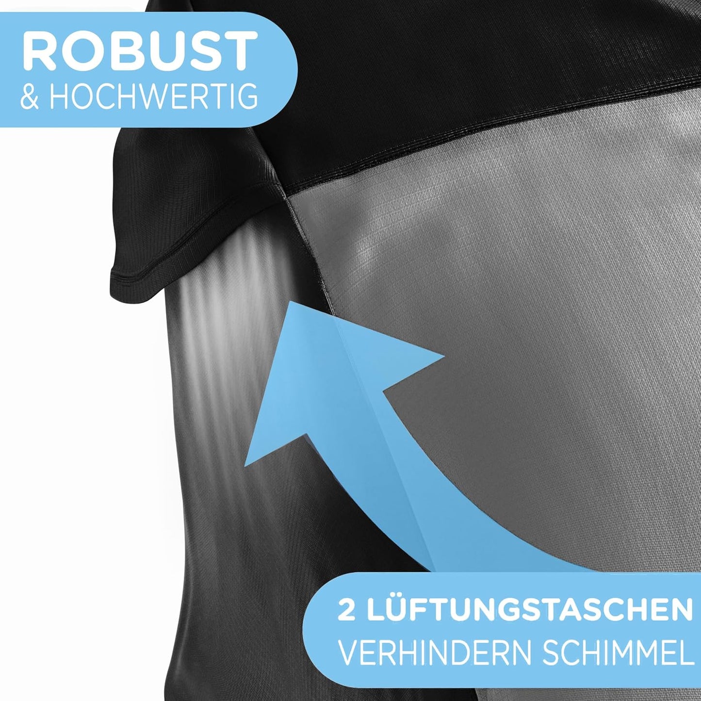 Abdeckung für Veloanhänger, Schwarz