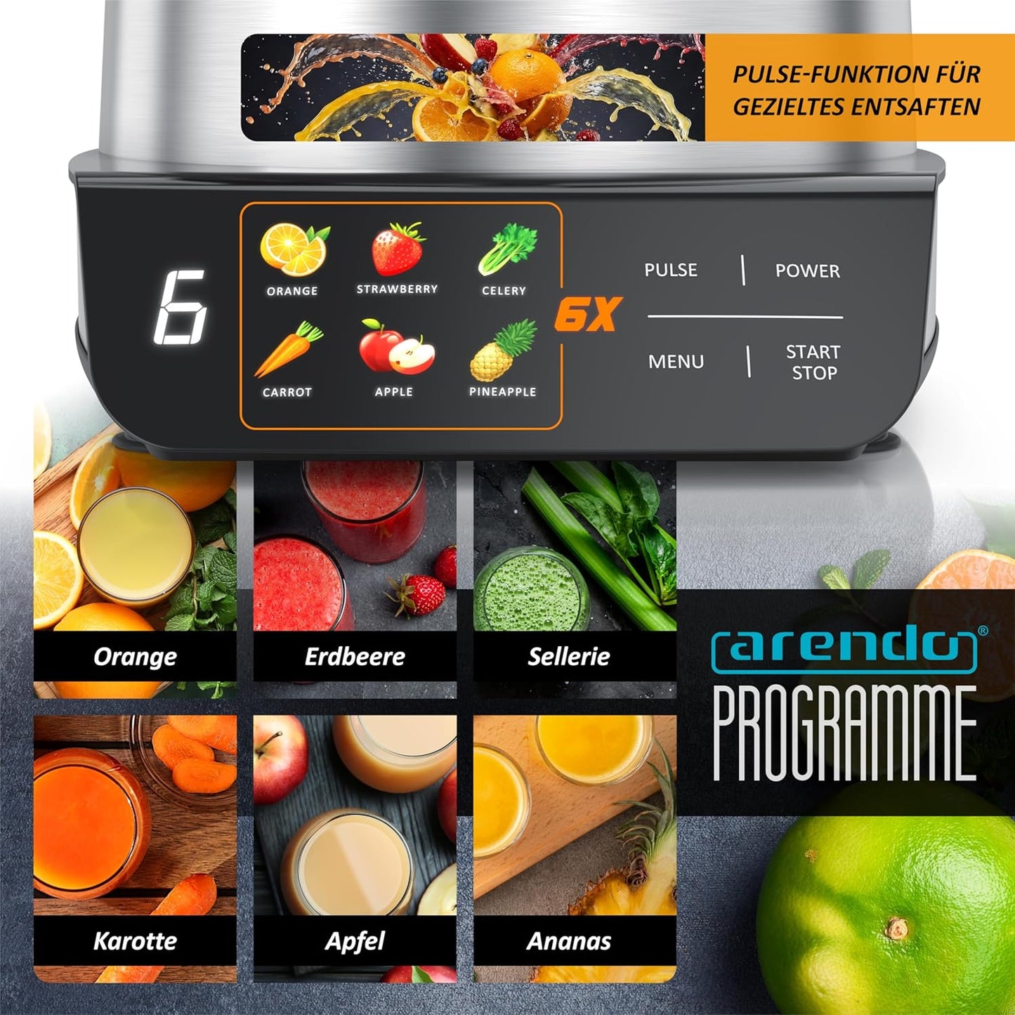 Digitaler Entsafter mit LED-Display