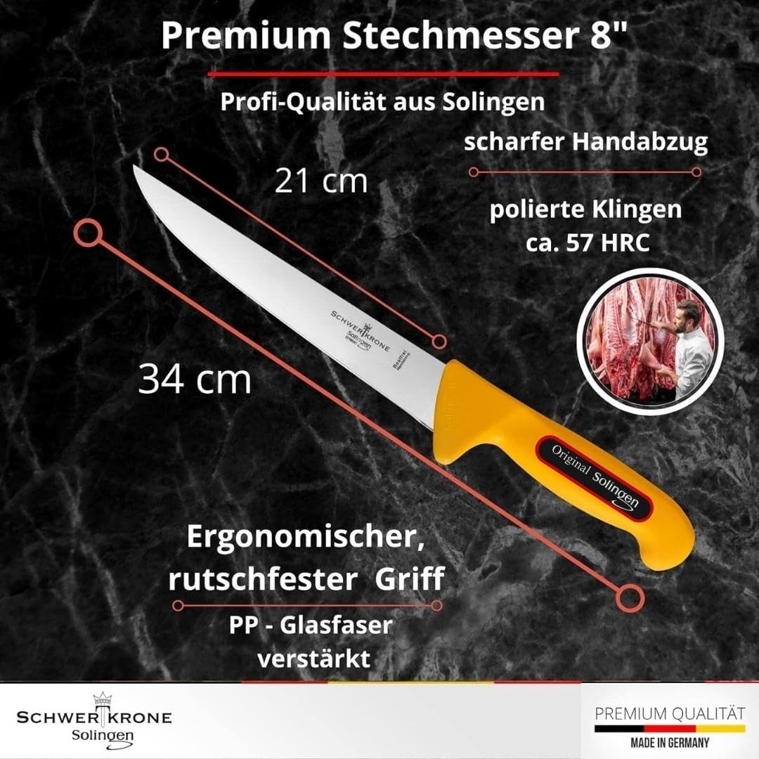 7-teiliges Metzgermesser Set inkl. Wetzstahl, Metzgermesser Set 7-teilig