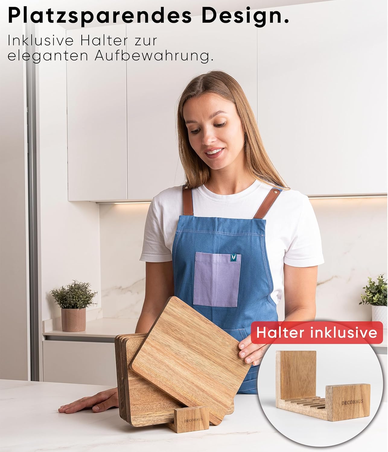 Vesperbrett-Set, 6er Set, Akazienholz