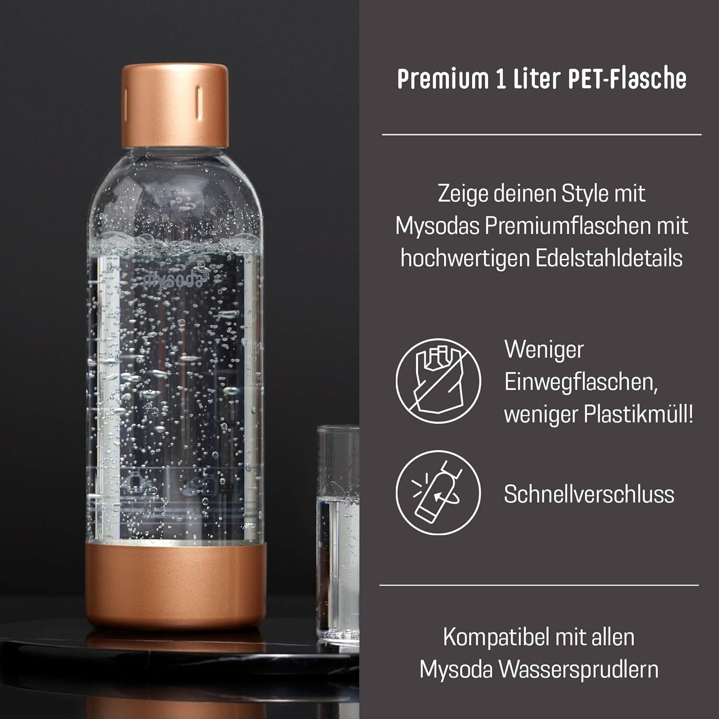 Ruby 2 Wassersprudler, Noir-Cuivre