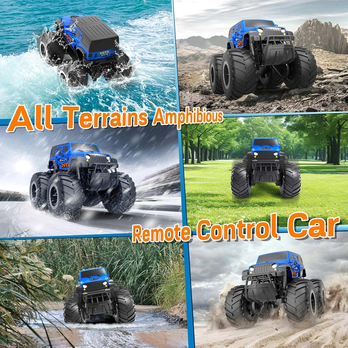 Ferngesteuertes 4WD Offroad-Auto (Wasserdicht), Haie