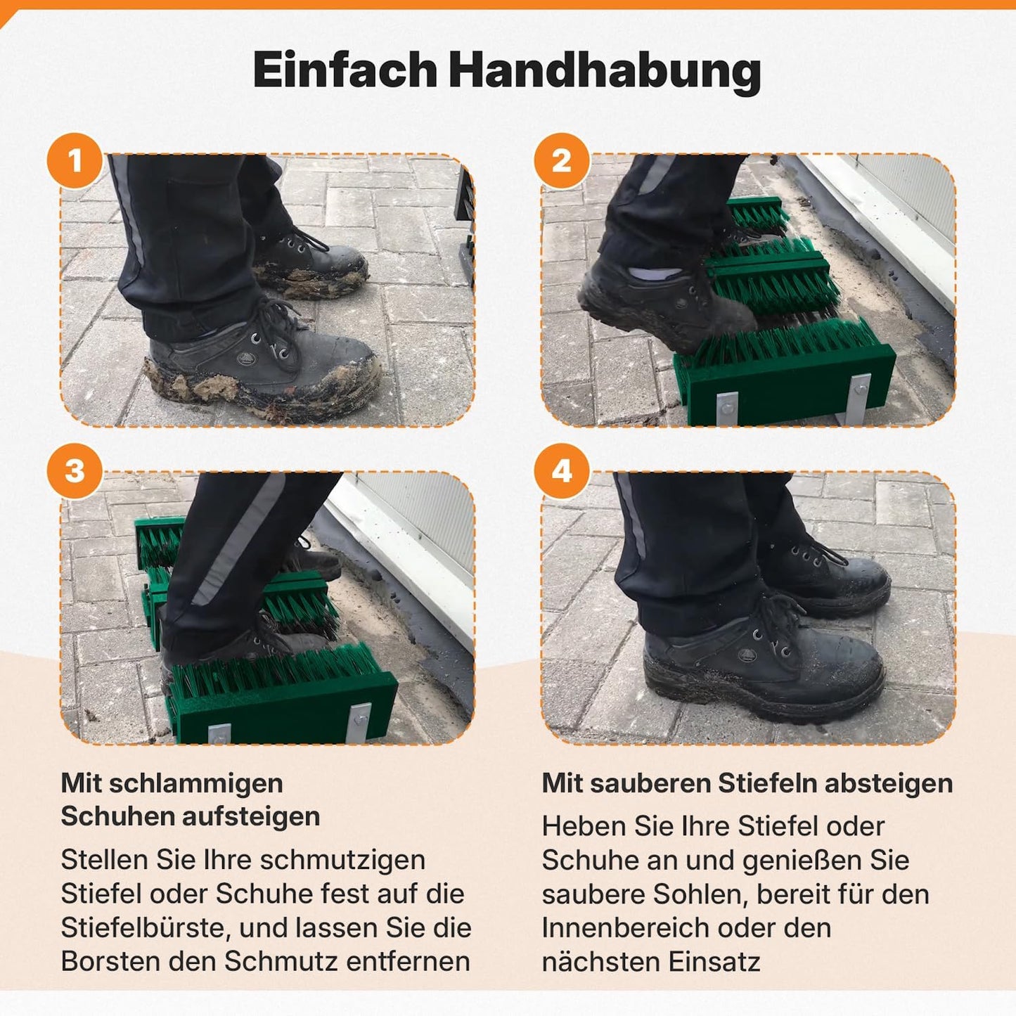 Robuster Schuhabstreifer, 60x30cm Grün