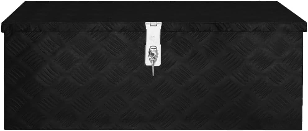 Aluminium-Aufbewahrungsbox (80 x 39 x 30 cm), 80 x 39 x 30 cm Schwarz