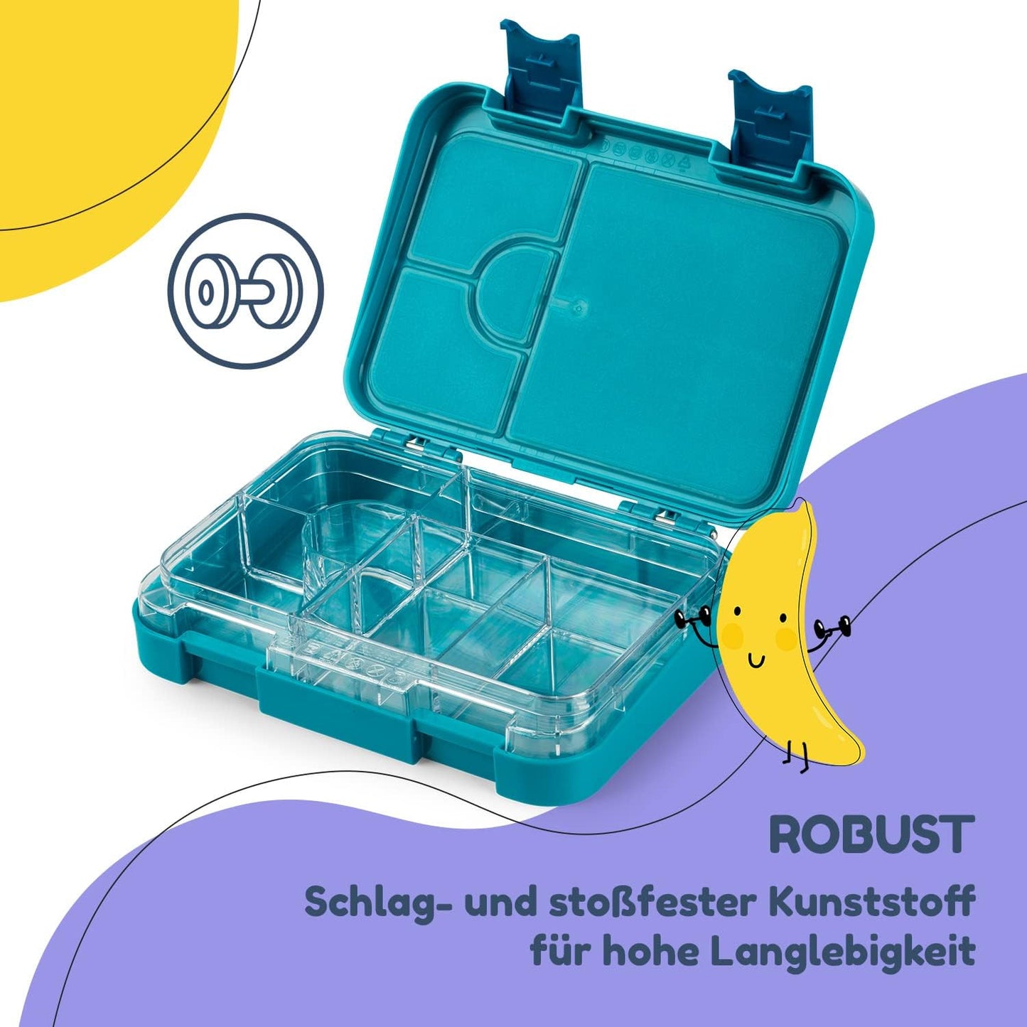 Brotdose für Kinder, Petrol Meer