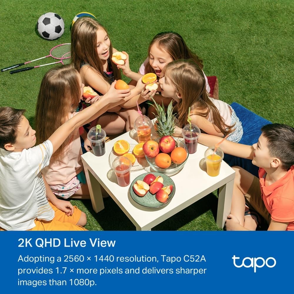 360° Überwachungskamera mit KI-Erkennung, 2K 4MP