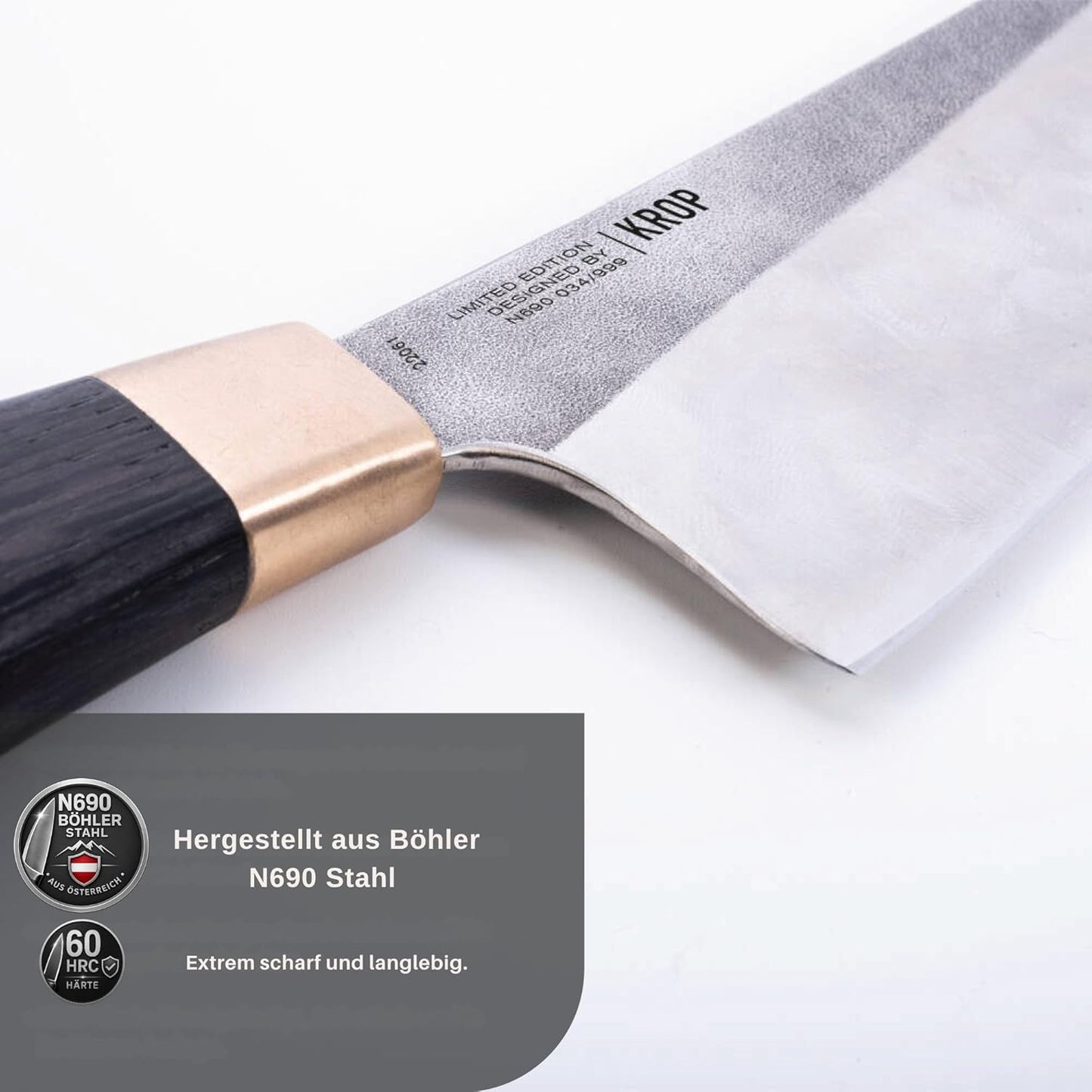 X KROP Küchenmesser, 18 cm, 180 mm