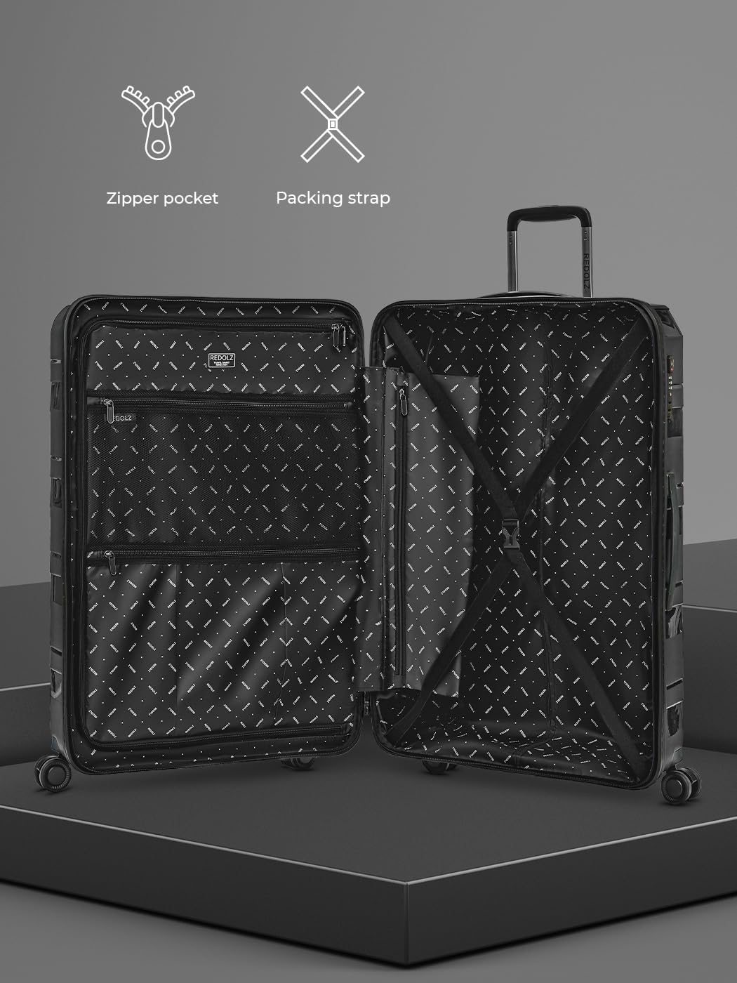 Essentials 10 Hartschalen Koffer-Set 3-teilig, Black-metallic Kofferset (3-teilig)