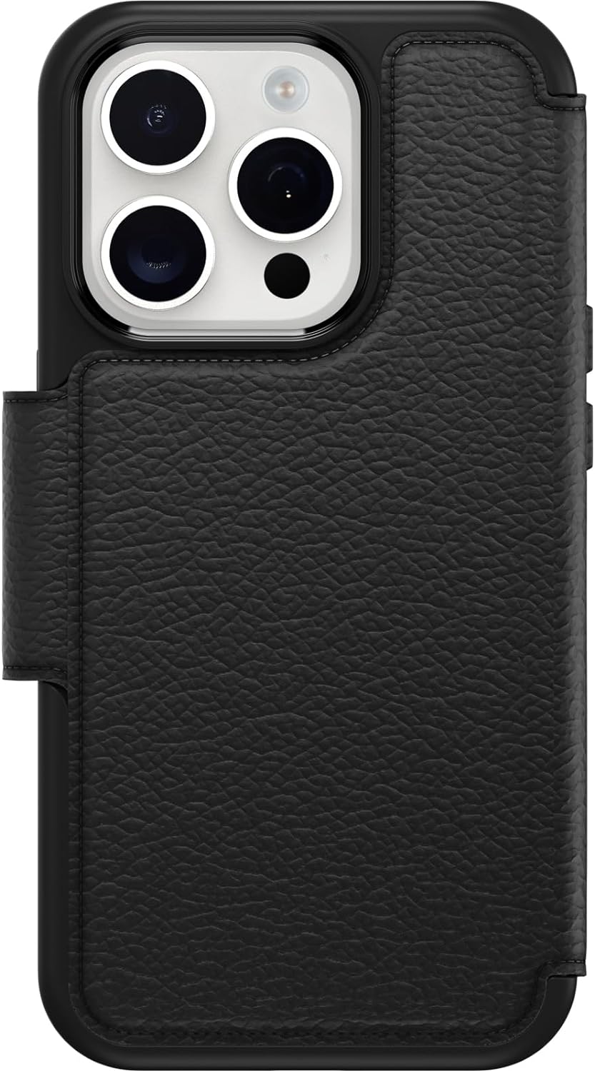 Strada Folio, Strada MagSafe, iPhone 15 Pro, Schwarz