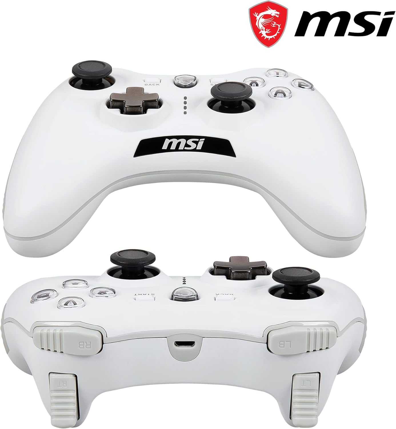 Force GC20 V2 Gaming Controller mit Vibrationsmotoren, weiss / kabelgebunden / FORCE GC20 V2