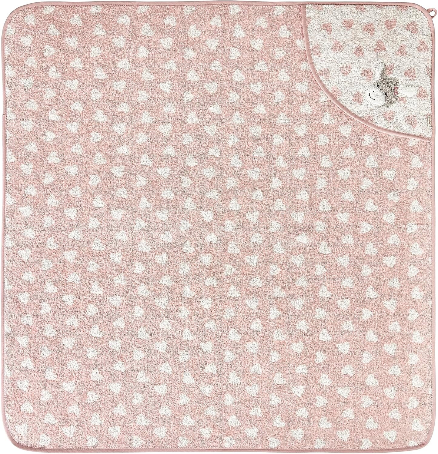 Baby-Kapuzentuch Emmi Girl 100 x 100 cm, Esel Emmi Girl Herzen flora rose 100 x 100 cm Single