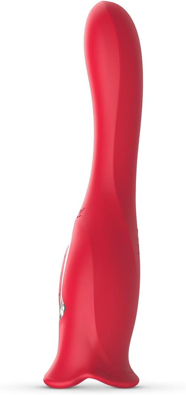 Vibrator mit Klitorisstimulator, Rot