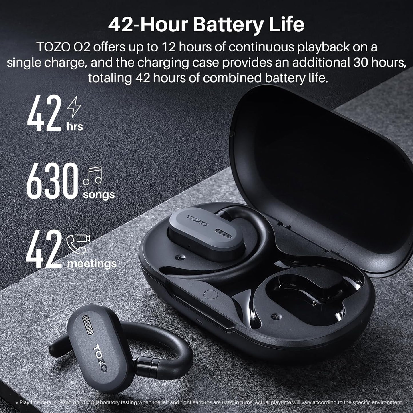 Open Ear Bluetooth Kopfhörer, Schwarz