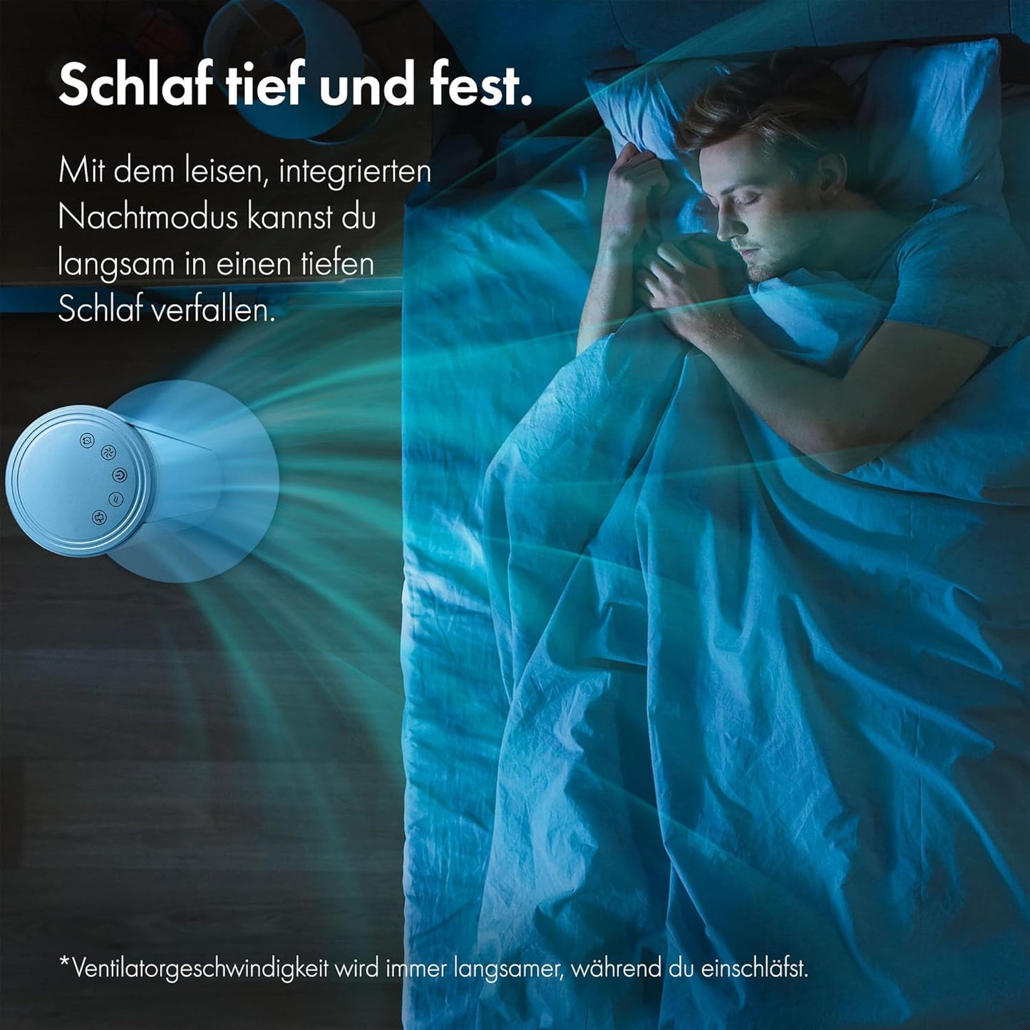 Turmventilator mit Fernbedienung, Weiss