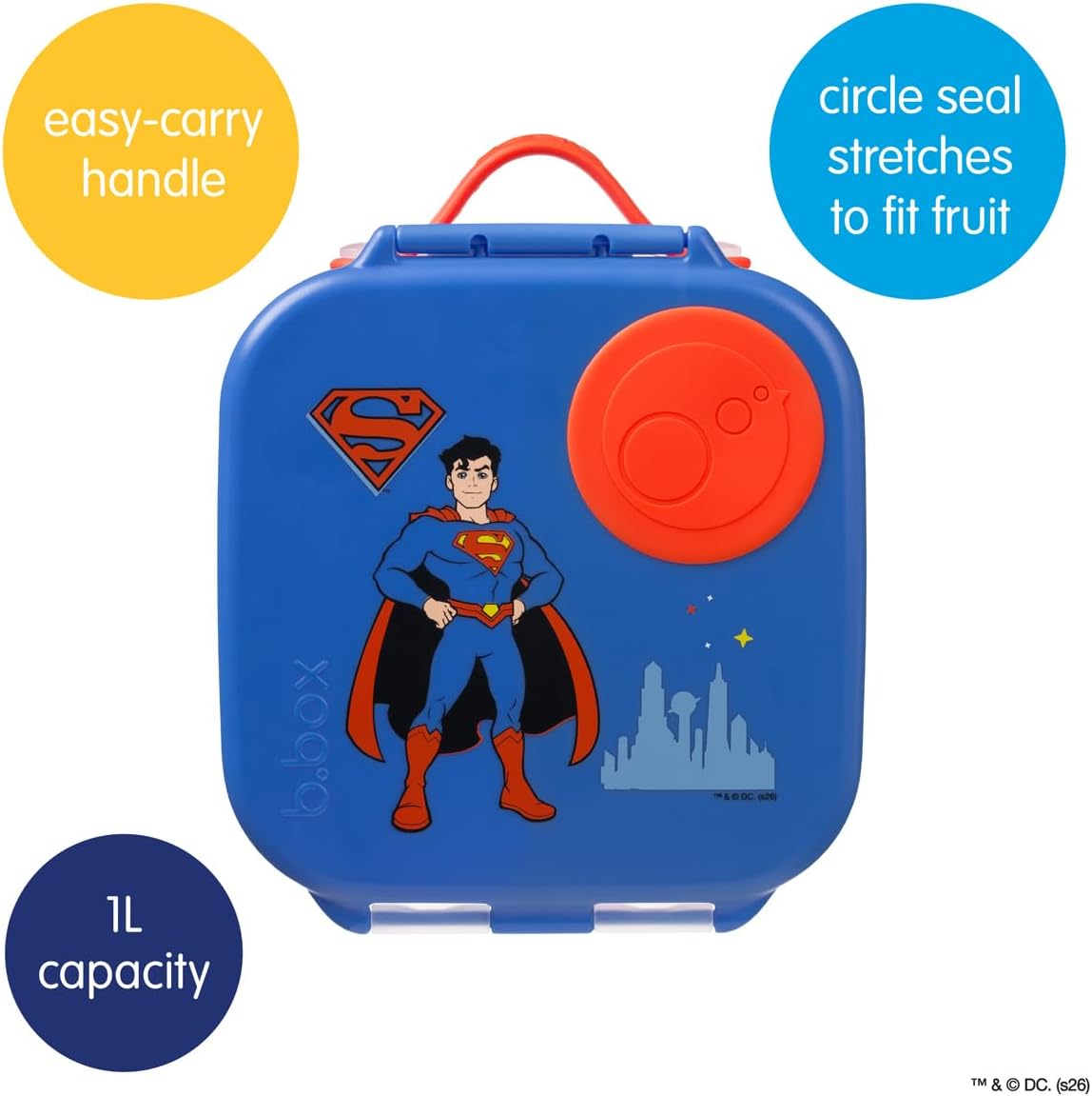 Superman Mini Brotdose mit Bento-Fächern, Superman